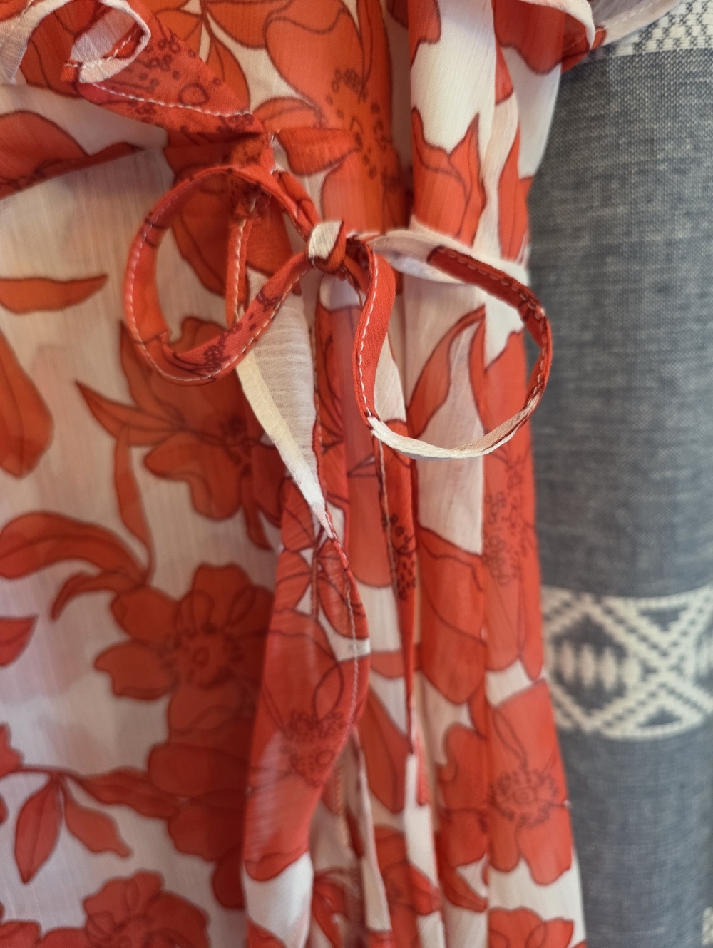 ESTELLE Poppy Print Faux-Wrap Dress Size 2X/18W NWT - Picture 4 of 5